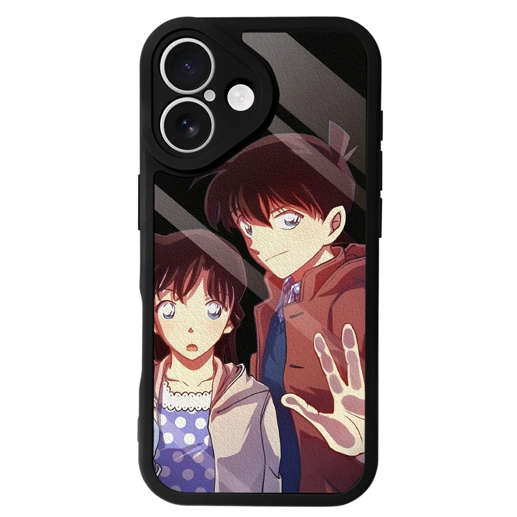 （画像用） 名探偵コナン Detective Conan 【iPhone 16シリーズ対応】シリコンスマホケース（レザー調） 材質：シリコン